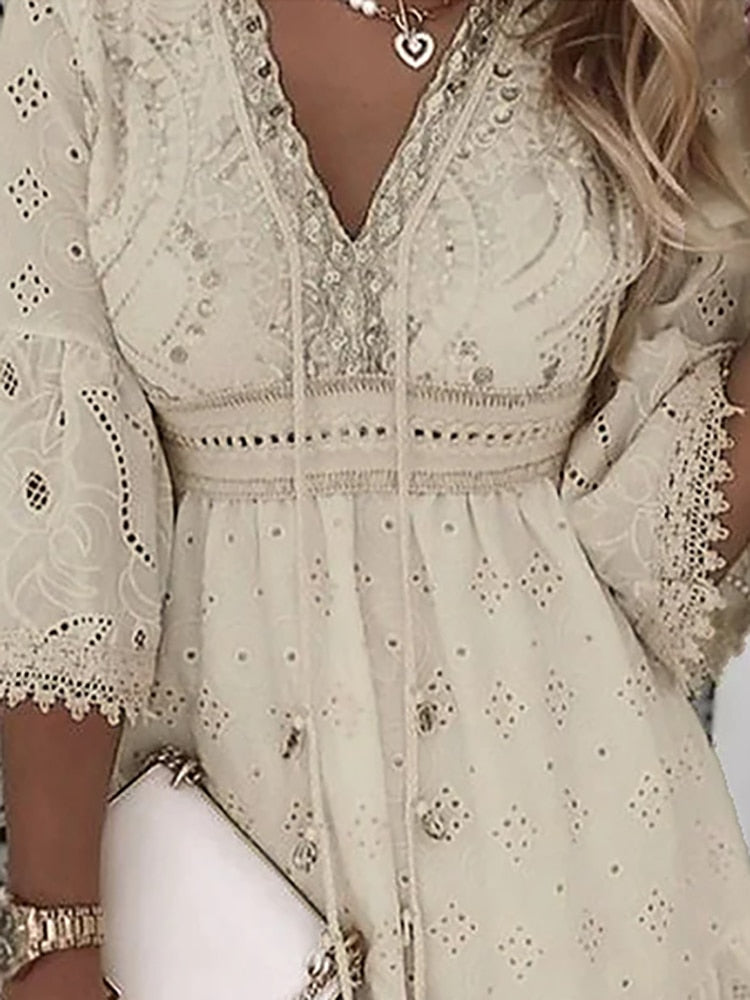 Eira Minimalist Adorable Short Dress with Sleeves Everyday Luxe Edit