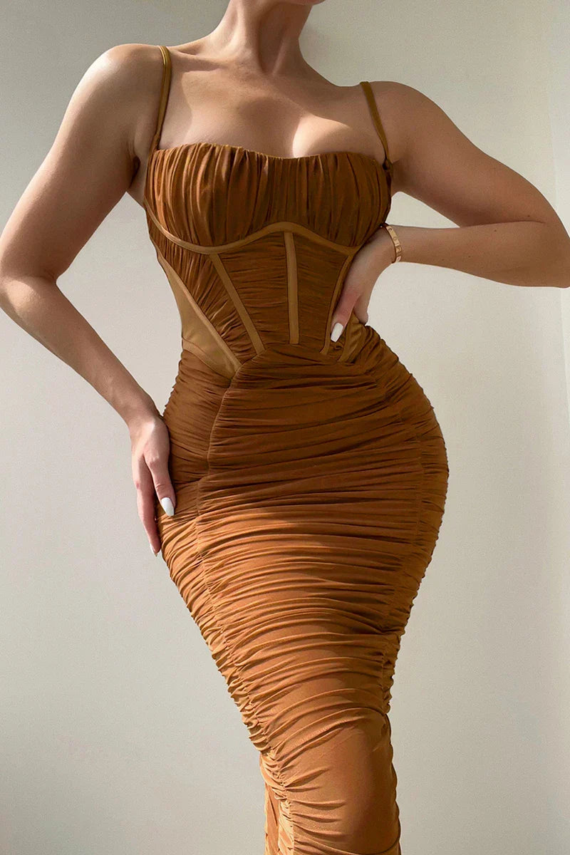 Elegant Long Sleeve Summer Clubwear Maxi Dress