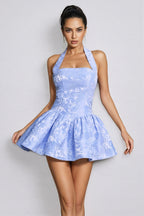 Jettal Halterneck Floral Flare Mini Dress