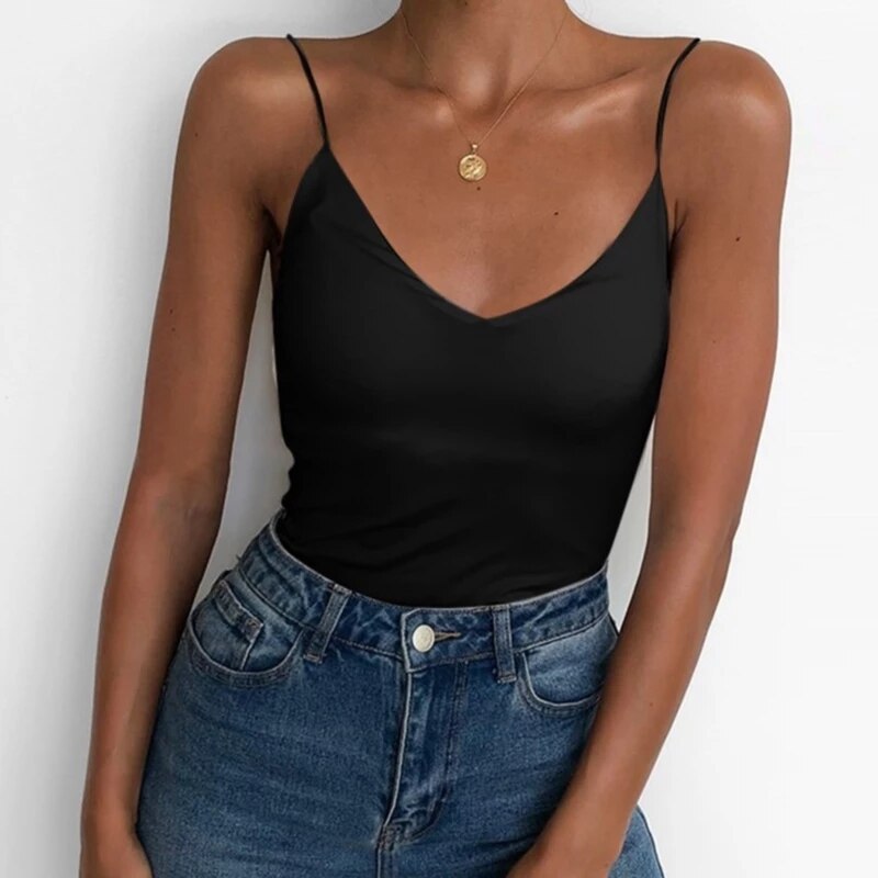 DressBetty - Satin Thin Solid Camis