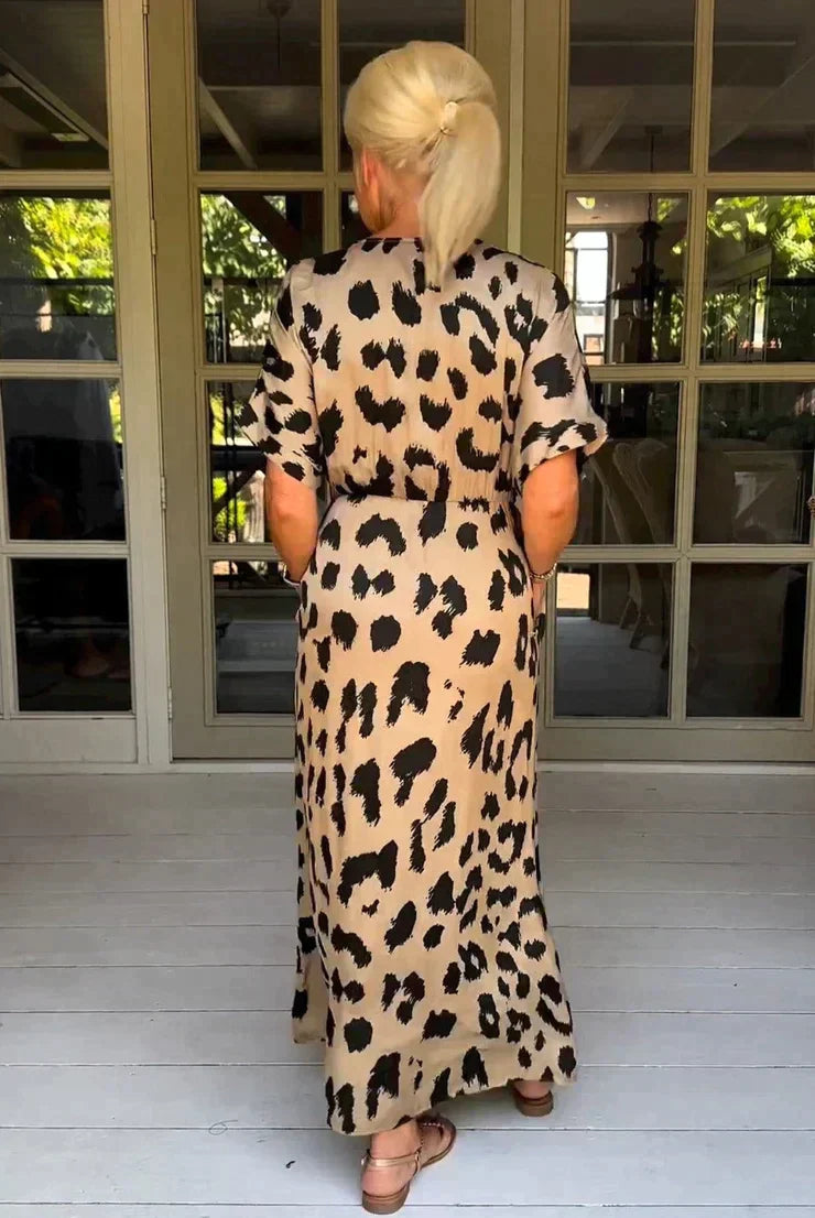 Guiomar Leopard Maxi Dress for Women Sophisticated Look