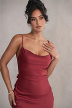 3D Flower Draped Open Back Maxi Dress
