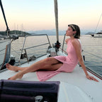 Knit Slit Solid High Waisted Vacation Dresses