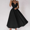 Corina Statement V Neck Dress Premium Wardrobe Essential