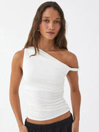 Basic OffShoulder Ruched Tank Top
