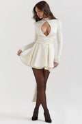 White Satin Mini Dress