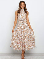 Adriana Chic Summer Dress with Polka Dot Print Shine Into Designer Edit
