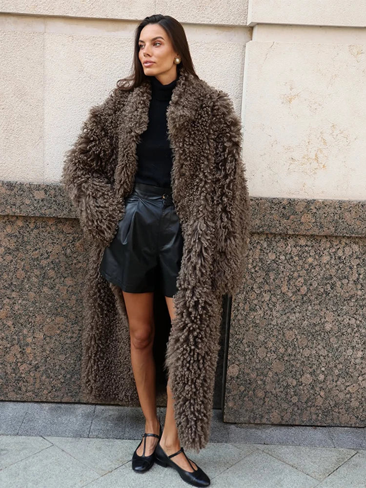NATURAL LAMB COAT