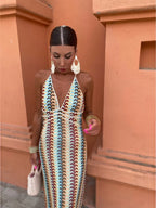 Ester Statement Backless V Neck Dress Designer Edit