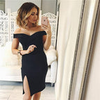 Aliette Elevated Seductive Off the Shoulder Cocktail Dress Premium Wardrobe Essential