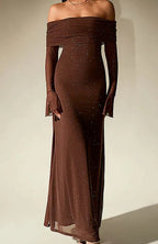 ERIKA LONG SEQUIN DRESS