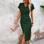 Ana Exclusive María Casual Short V Neck Mini Dress for Women Evening Wear Edit