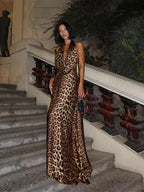 OREIRA LEOPARD LONG DRESS