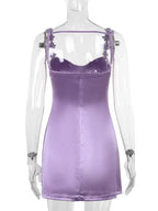 Spaghetti Strap Mini Dress Backless Bodycon Party Wear