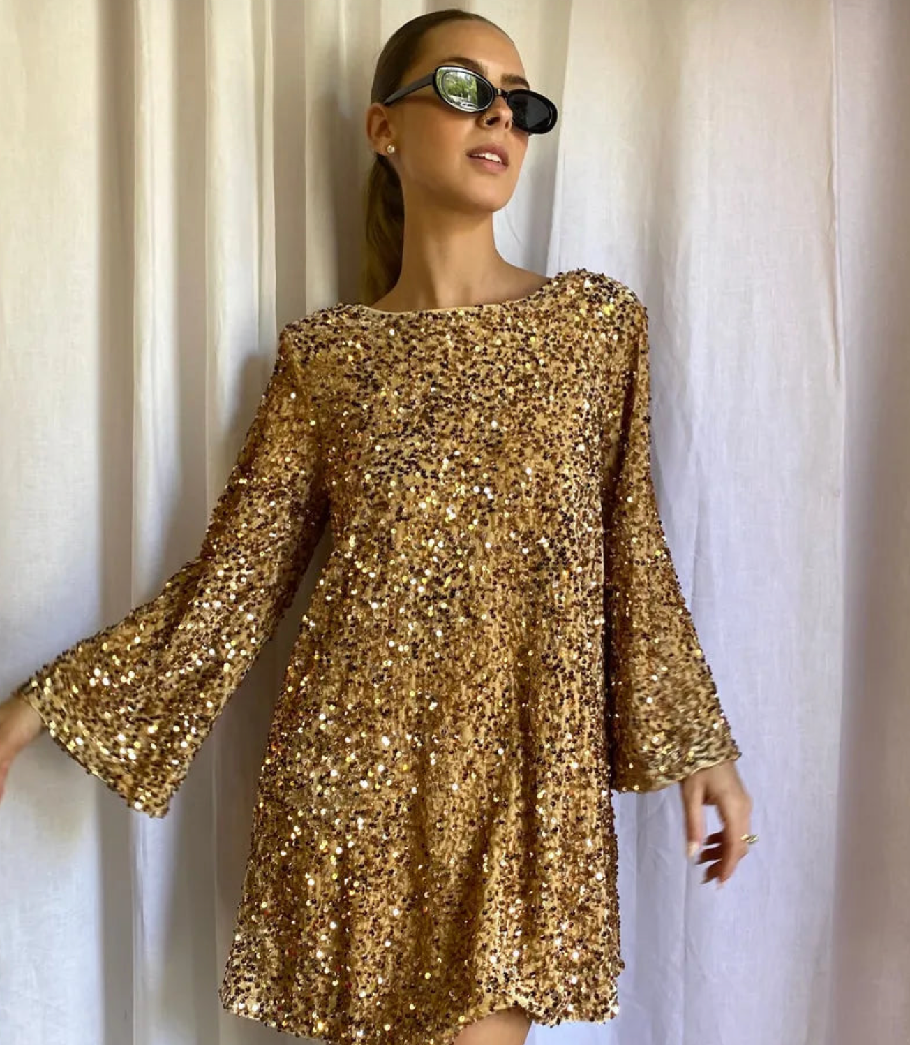 Luisa Chic Sequin Party Dress Elevated Occasion Wear
