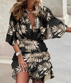 Norma Elevated Dress Batwing Sleeves Boutique Collection