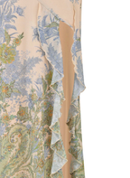 Fresh Floral Print Tube Dress