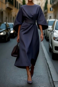 Flor Elegant Puff Sleeve Dress for Women Day to Night Outfit