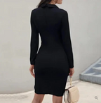 Ella Statement Cocktail Dress with Buttons Elevated Occasion Wear