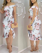 Anabella Effortless Off the Shoulder, Shiny Cocktail Dress Boutique Collection