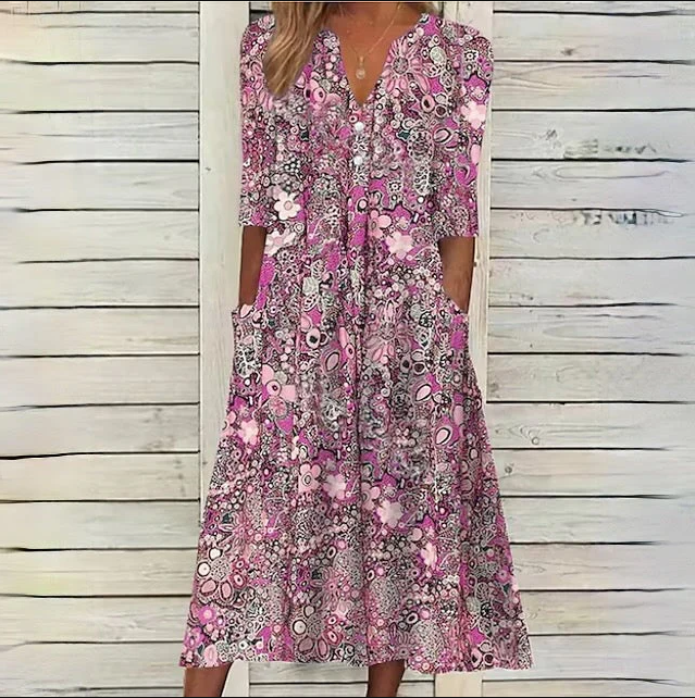 Chelsea Luxe Floral Midi Dress for Women Chic Silhouette Collection