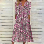 Chelsea Luxe Floral Midi Dress for Women Chic Silhouette Collection