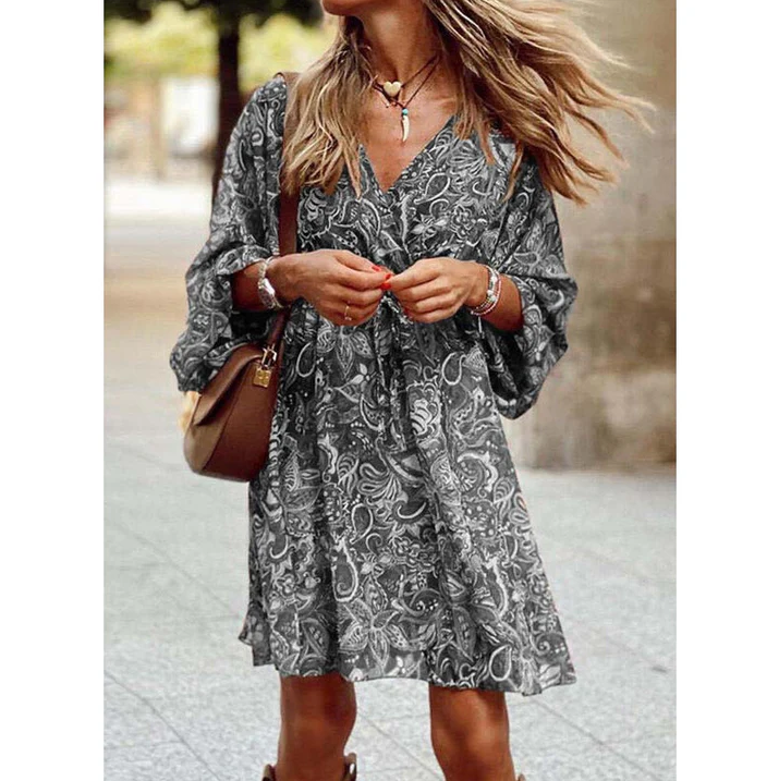Evelyn Aesthetic Women's Long Summer Boho Dress Chic Silhouette Collection