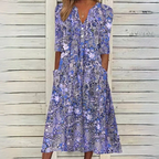 Chelsea Luxe Floral Midi Dress for Women Chic Silhouette Collection