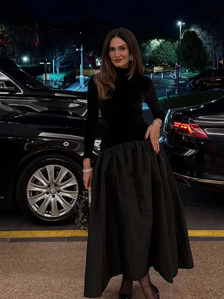 Isabella Minimalist Long Sleeve Midi Dress Designer Edit