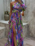Stella Chic Maxi Dress with Slit Elevated Occasion Wear