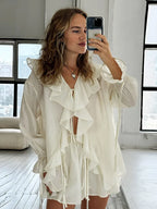 Alicia Aesthetic Women's Long Sleeved Summer Dress Statement Occasion Edit
