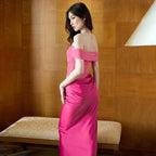 Off - the - Shoulder Strapless Backless Maxi Dress