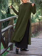 Silvia Effortless Long Split Midi Dress in Loose Fit Designer Edit