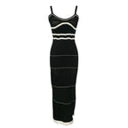 Striped Knit Midi Dress