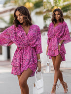 Filomena V-neck Mini Dress for Women Chic Boutique Style