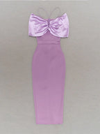 Spaghetti Strap Shoulder Sleeve Long Dress