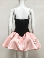 Candy Bow Decoration Bubble A - Line Mini Dress
