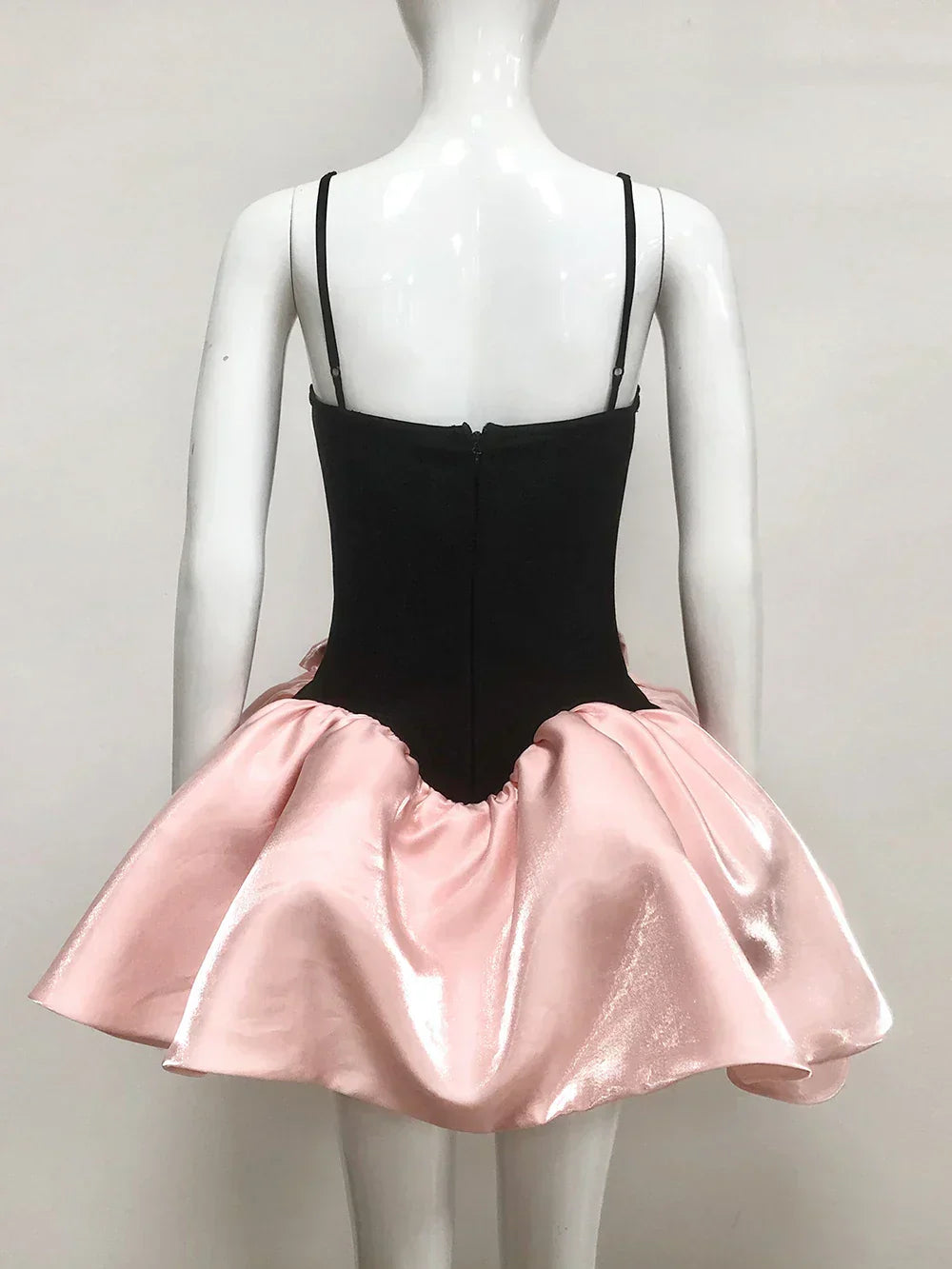Candy Bow Decoration Bubble A - Line Mini Dress