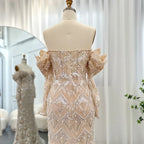 Mermaid Off - Shoulder Nude Evening Dresses for Women