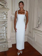 Pearl Bow Waist Wrap Backless Mini Dress