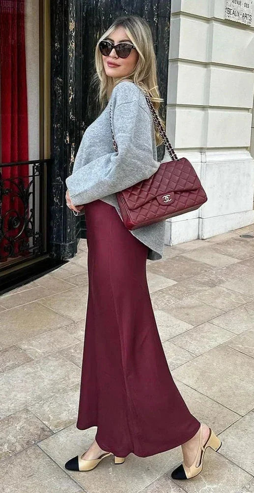 FLORIDA SATIN SKIRT