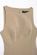Bow Crew Neck Sleeveless Mini Dress