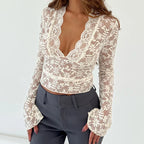 Y2k Lace See Through Sheer Top