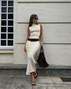 Women's Sleeveless Turtleneck Maxi Dress