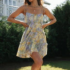 Bohemian Spaghetti Strap Floral Dress