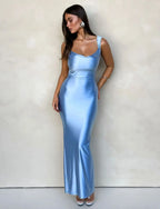 Backless Summer Mermaid NightClub Silk Dress