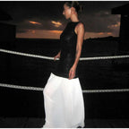 Sequined Patchwork Backless Long Dress