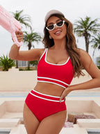 Sexy Sport High Waist Tankini Two Piece Swim Sets