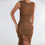 Penelope Effortless Midi Dress with Ruffles Boutique Collection