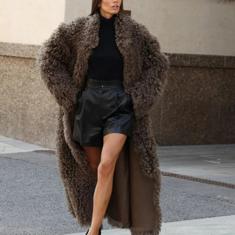 NATURAL LAMB COAT